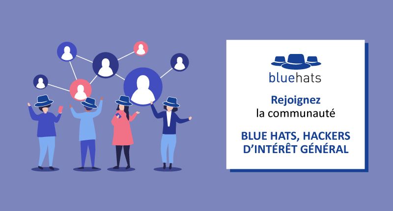 Illustration qui appelle à rejoindre la communauté BlueHats