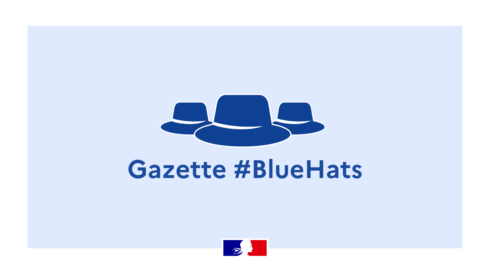 Illustration contenant le titre "Gazette BlueHats"